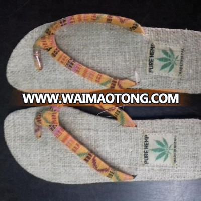 100% hemp slipper/new design hemp slipper/fashionable hemp slipper